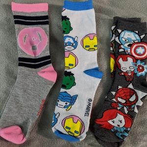Avengers crew length socks